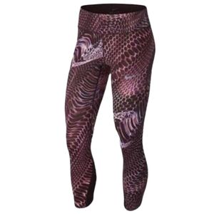 NEW Nike Epic Lux Tight Fit Animal Patterned Crop Length Leggings Size Small